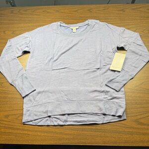 Athleta Coaster Luxe Sweatshirt, size Medium, indigo, super soft crew neck